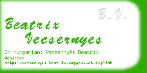 beatrix vecsernyes business card