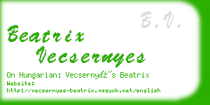 beatrix vecsernyes business card